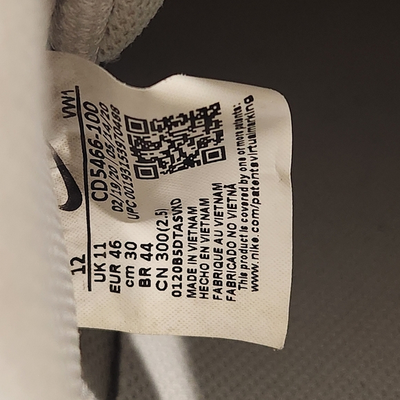 Nike Court Vision Mid Next Nature Sneaker, White/white, Men's 12 - Picture 3 of 7